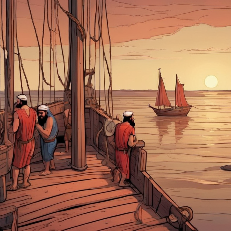 The sea stills. The sailors — not Jonah — worship